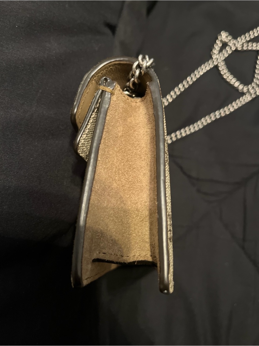 AUTHENTIC Gucci Dionysus Super mini GG Supreme Crossbody Bag with Silver Chain - Picture 3 of 7